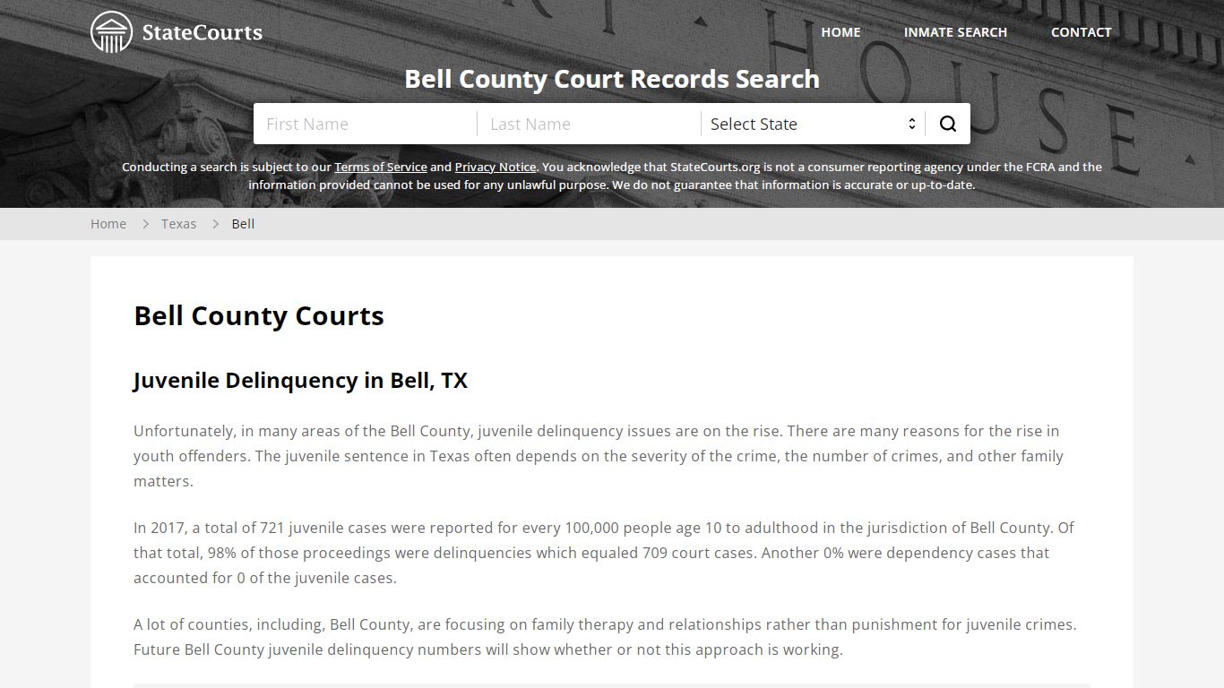 Bell County, TX Courts - Records & Cases - StateCourts